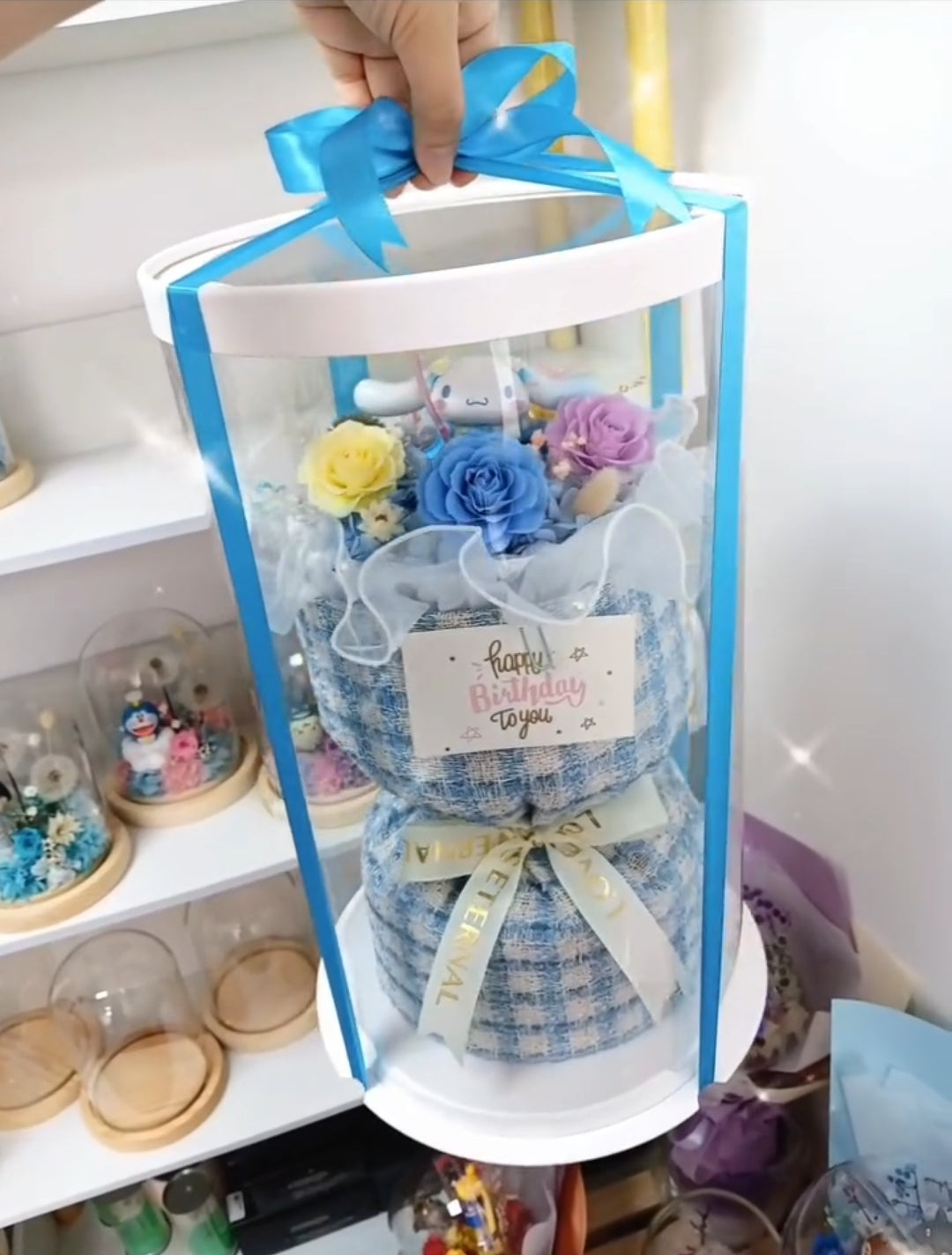 🌸(訂造)玉桂狗保鮮花小香風花束