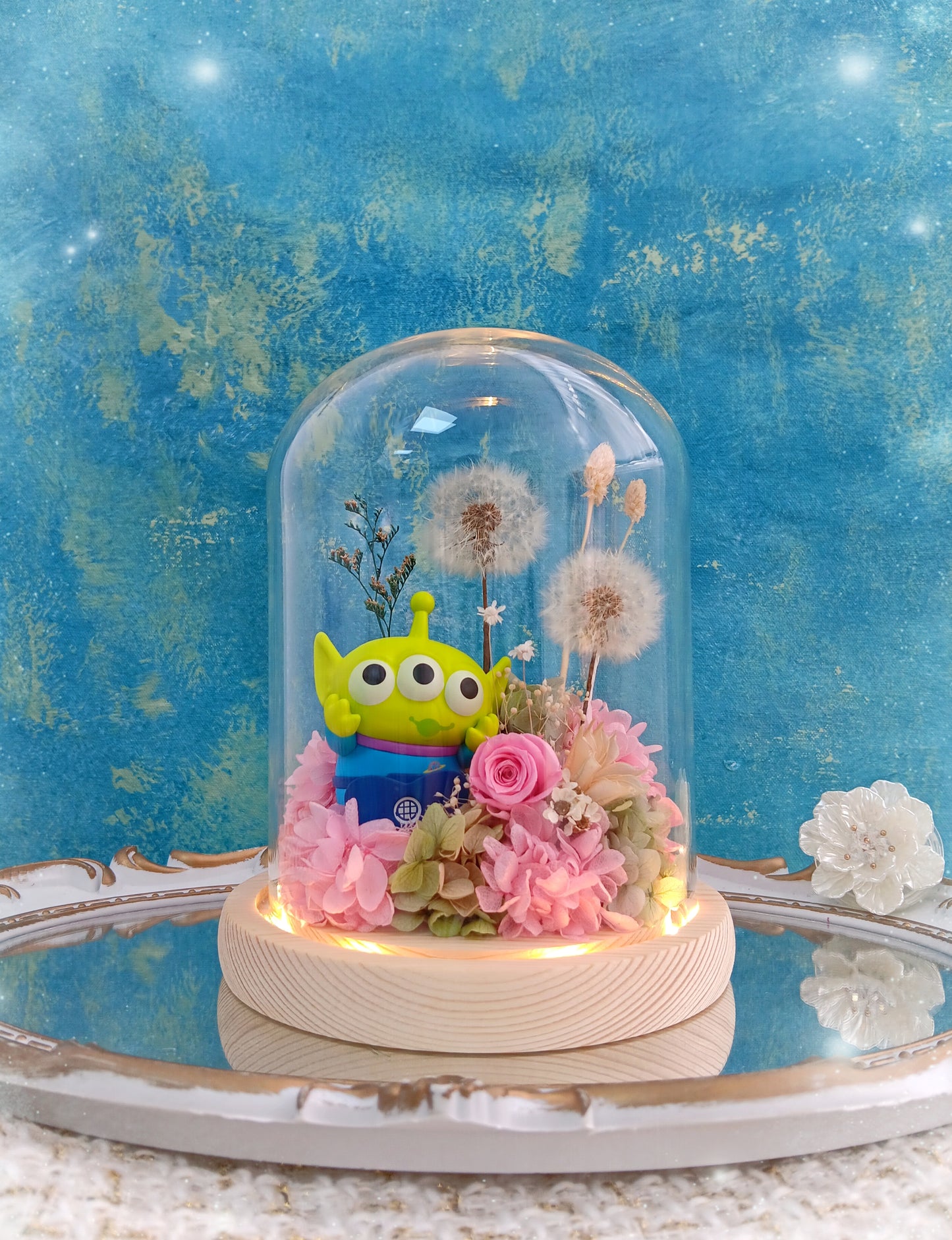 🌸(訂造)三眼仔保鮮花蒲公英玻璃瓶