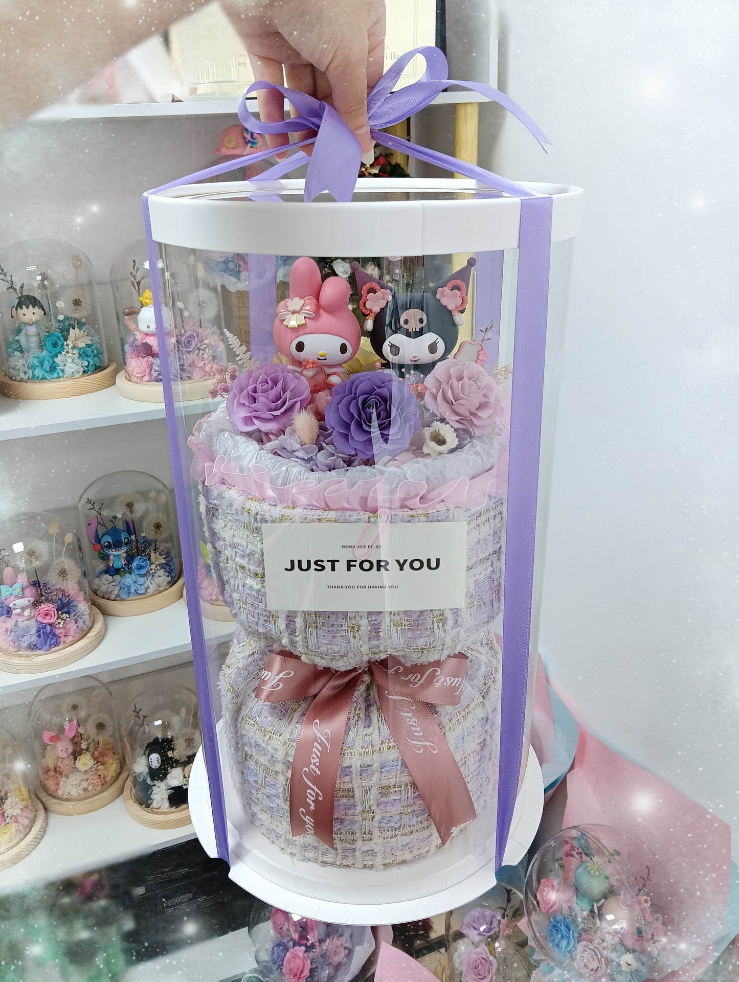 🌸(訂造)Kuromi&Melody保鮮花小香風花束