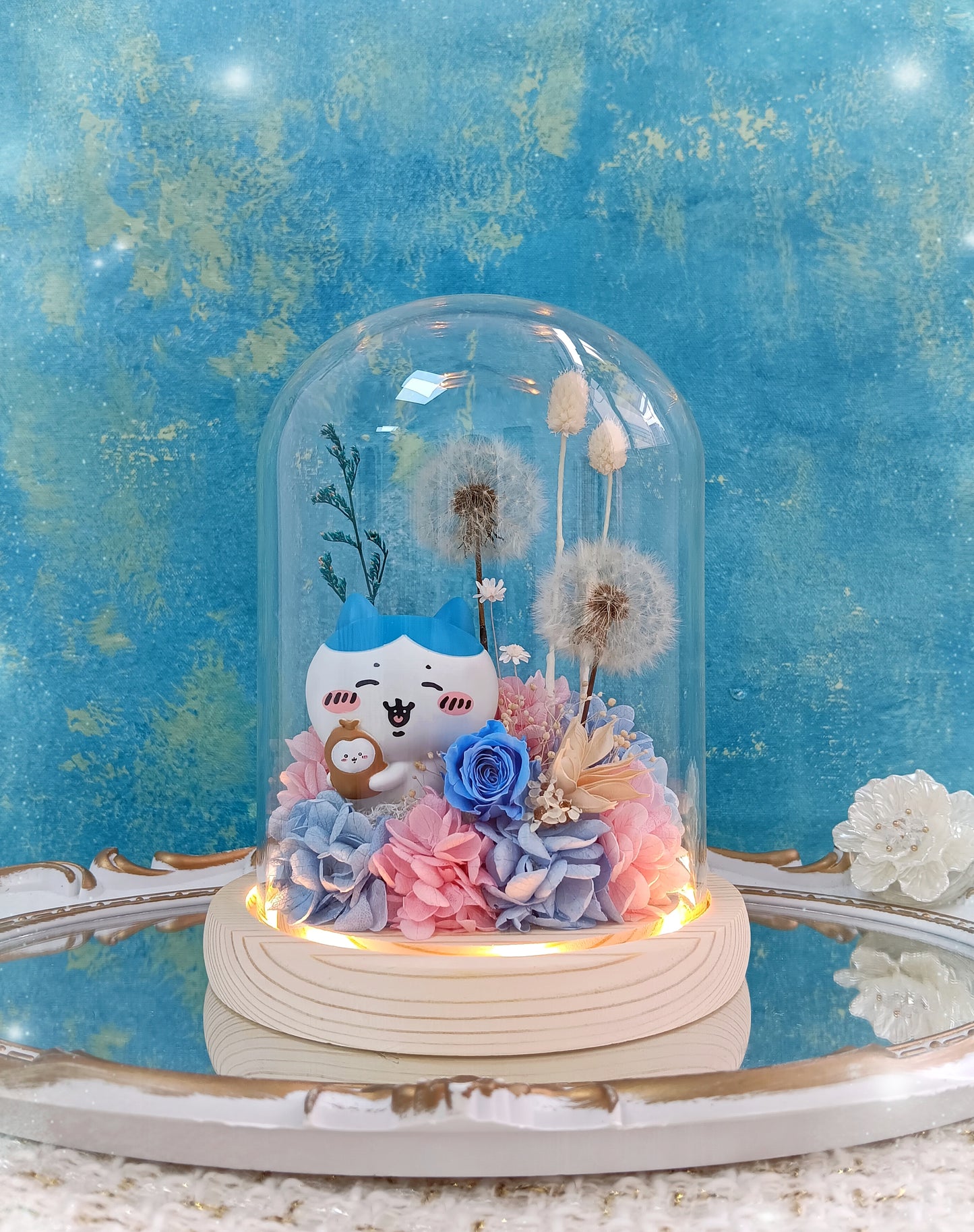 🌸(訂造)Chiikawa保鮮花蒲公英玻璃瓶