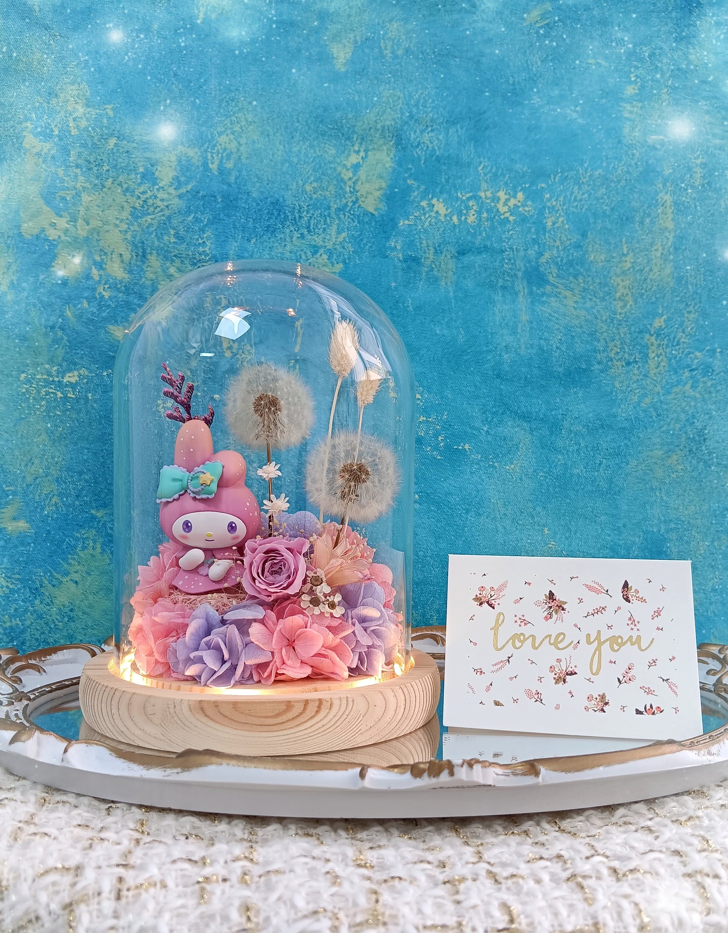 🌸(訂造)Melody保鮮花蒲公英玻璃瓶