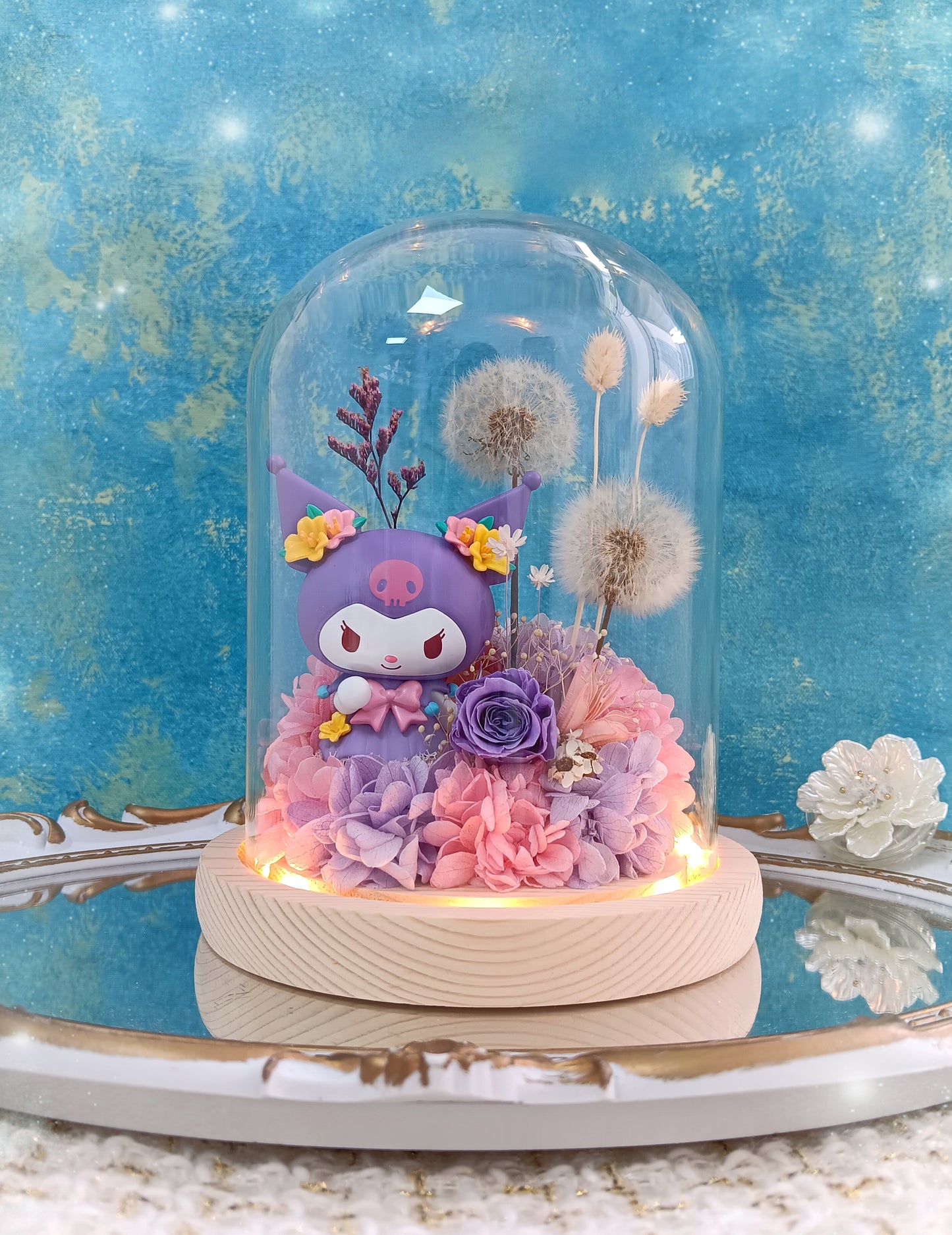 🌸(現貨)kuromi保鮮花蒲公英玻璃瓶