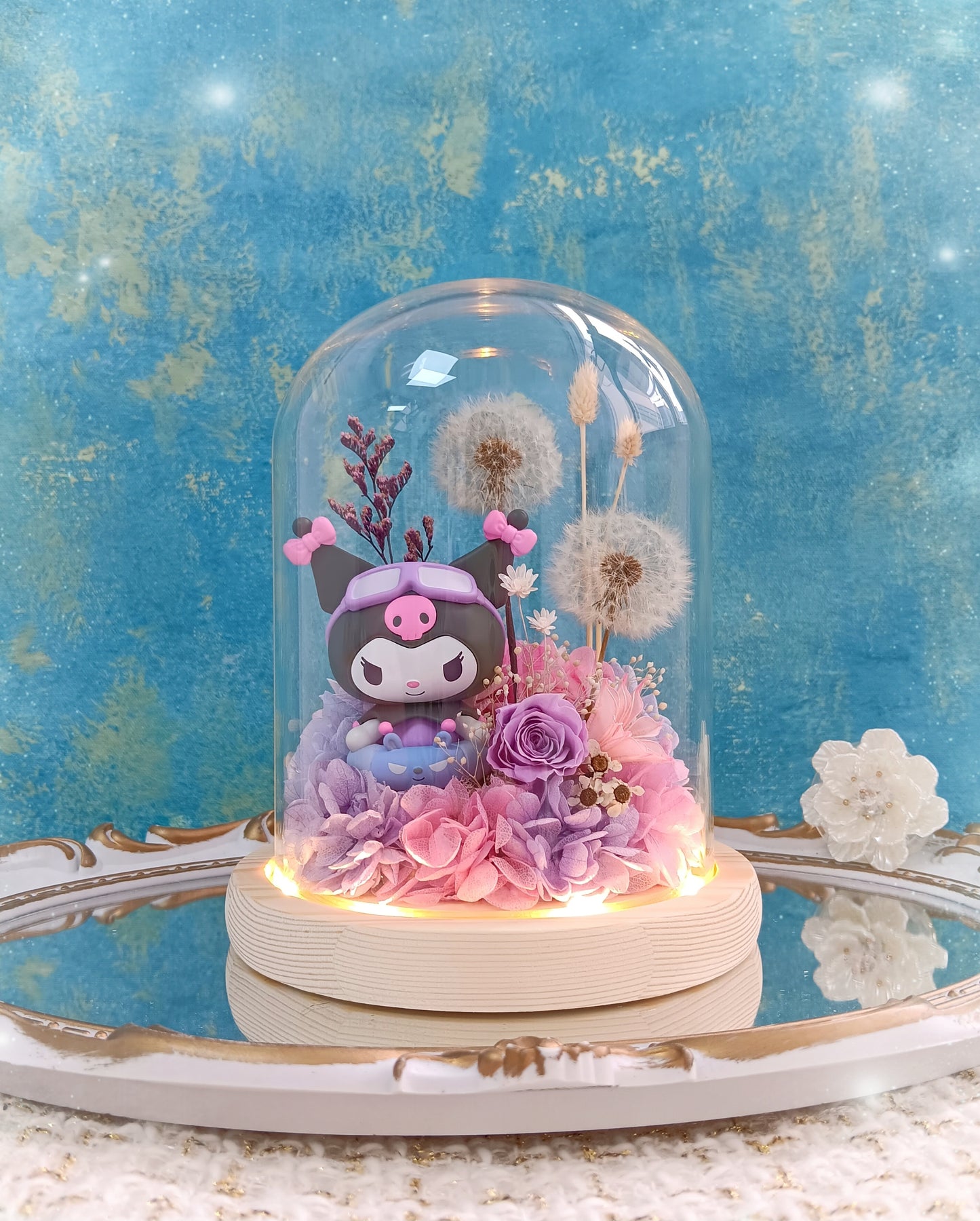 🌸(訂造)Kuromi保鮮花蒲公英玻璃瓶