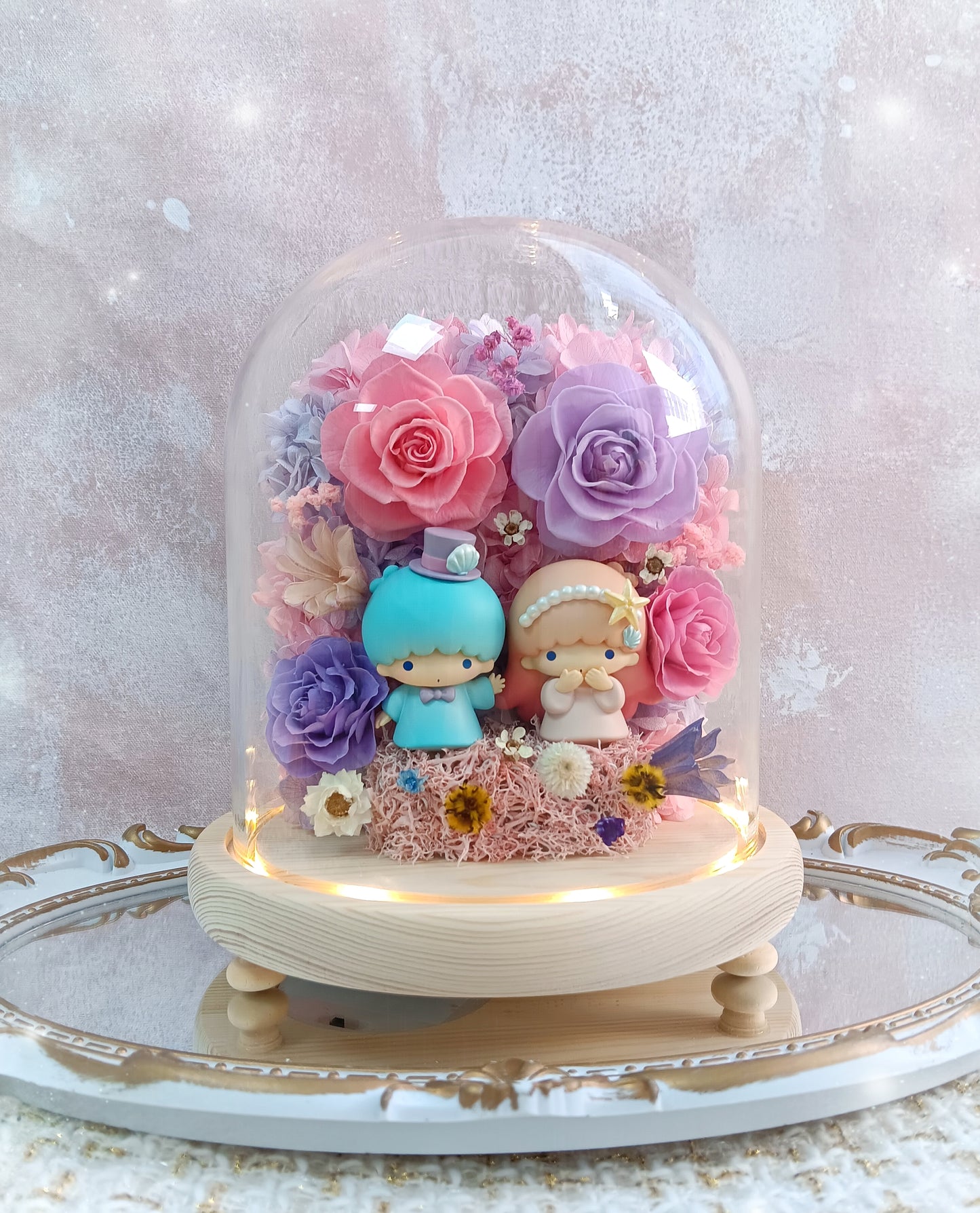 🌸(訂造)little twin stars保鮮花玻璃瓶