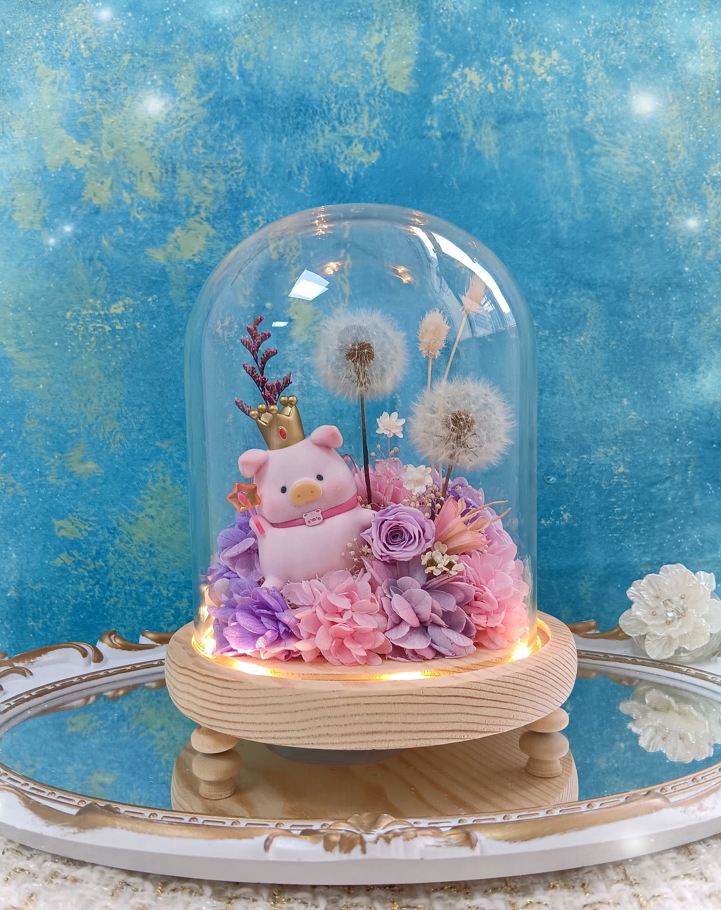 🌸(訂造)lulu豬保鮮花蒲公英玻璃瓶