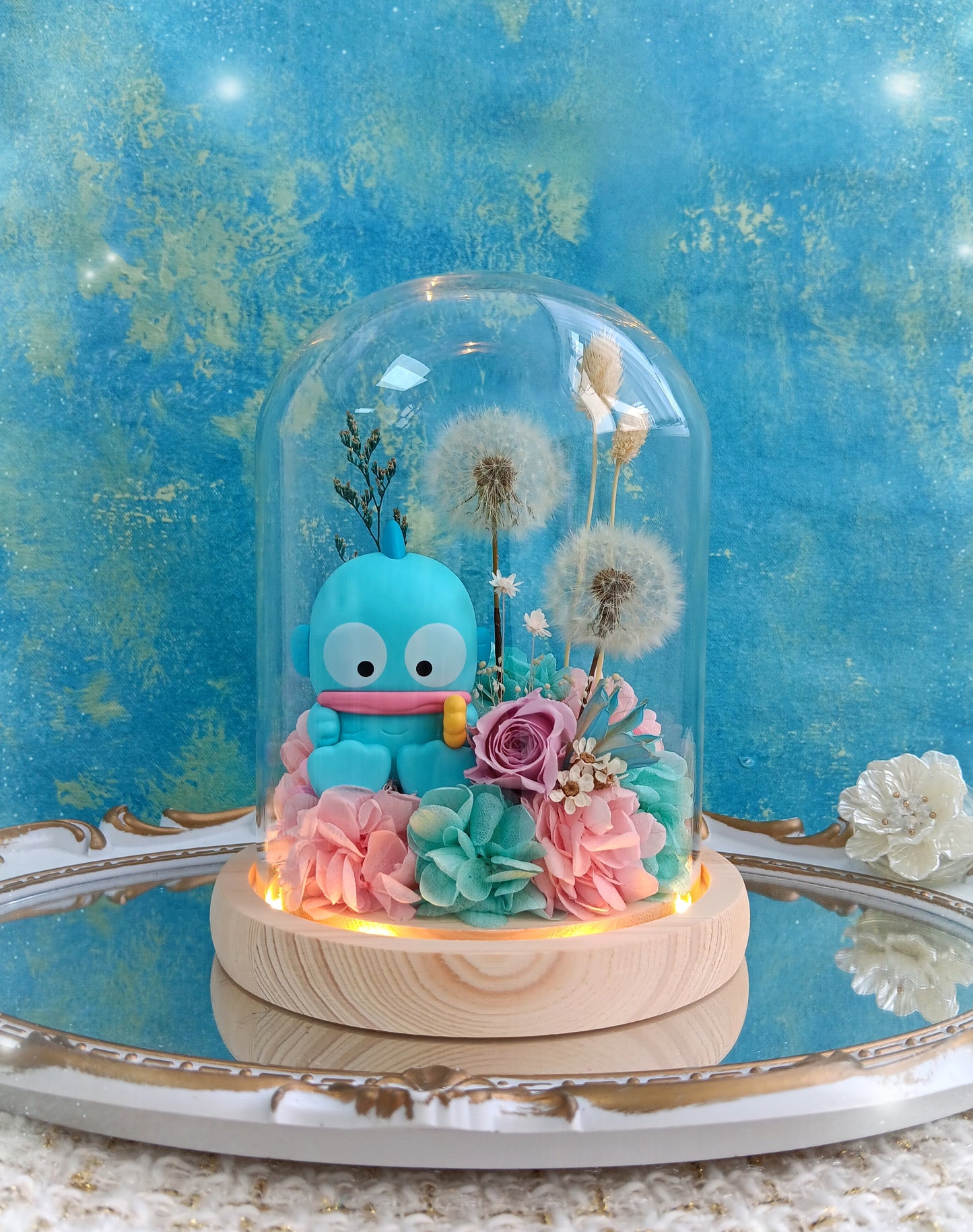 🌸(訂造)水怪保鮮花蒲公英玻璃瓶