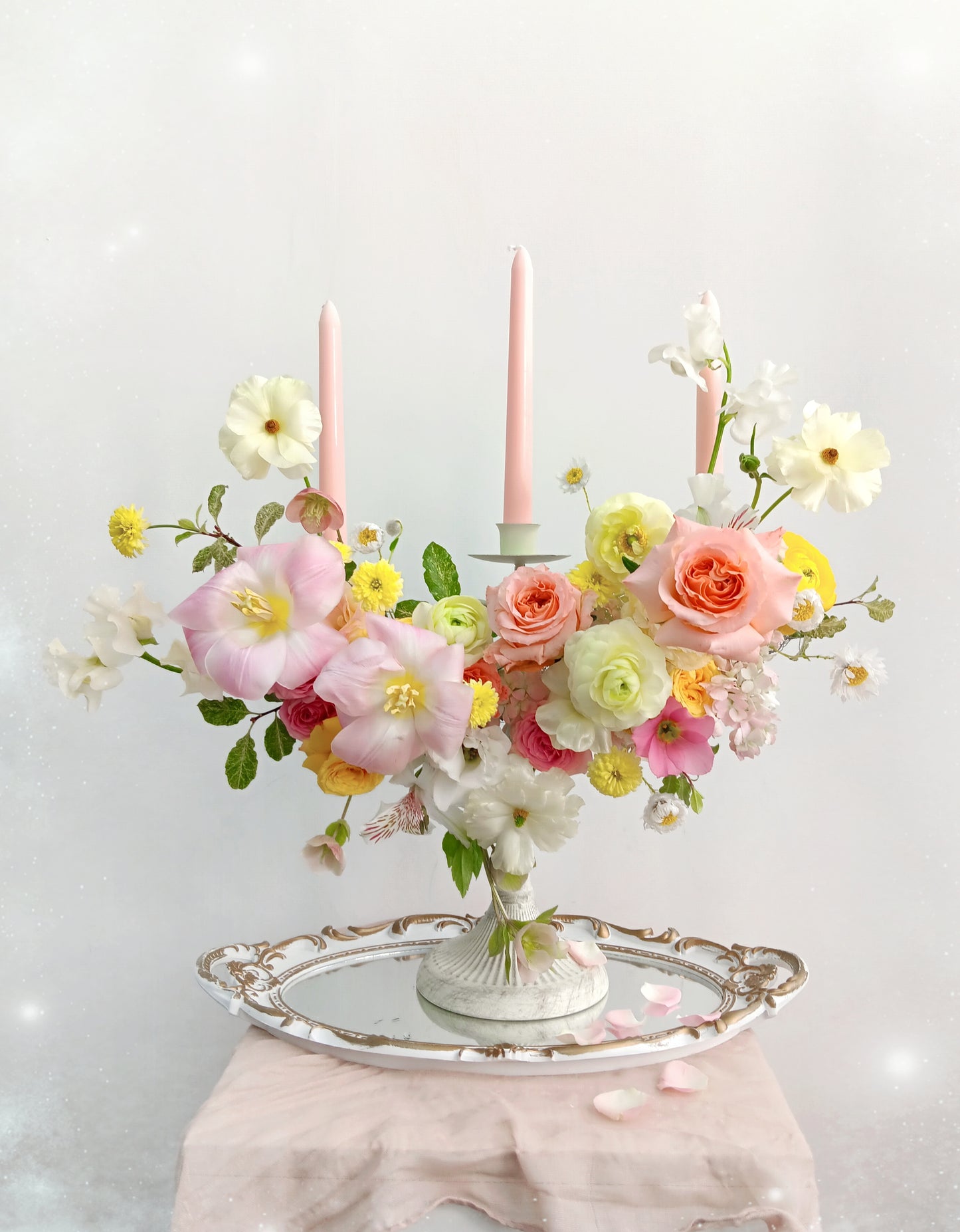 單堂花藝興趣班-浪漫鮮花燭台