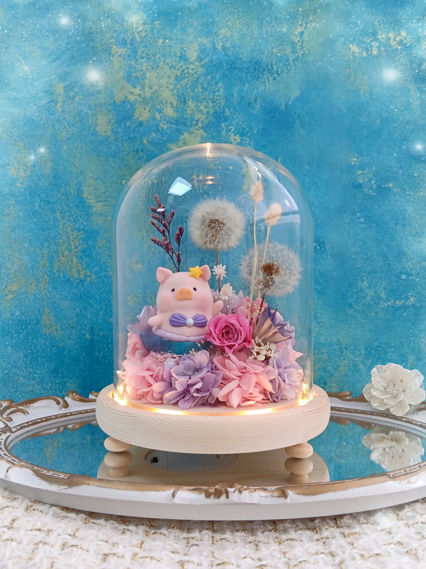 🌸(訂造)lulu豬保鮮花蒲公英玻璃瓶