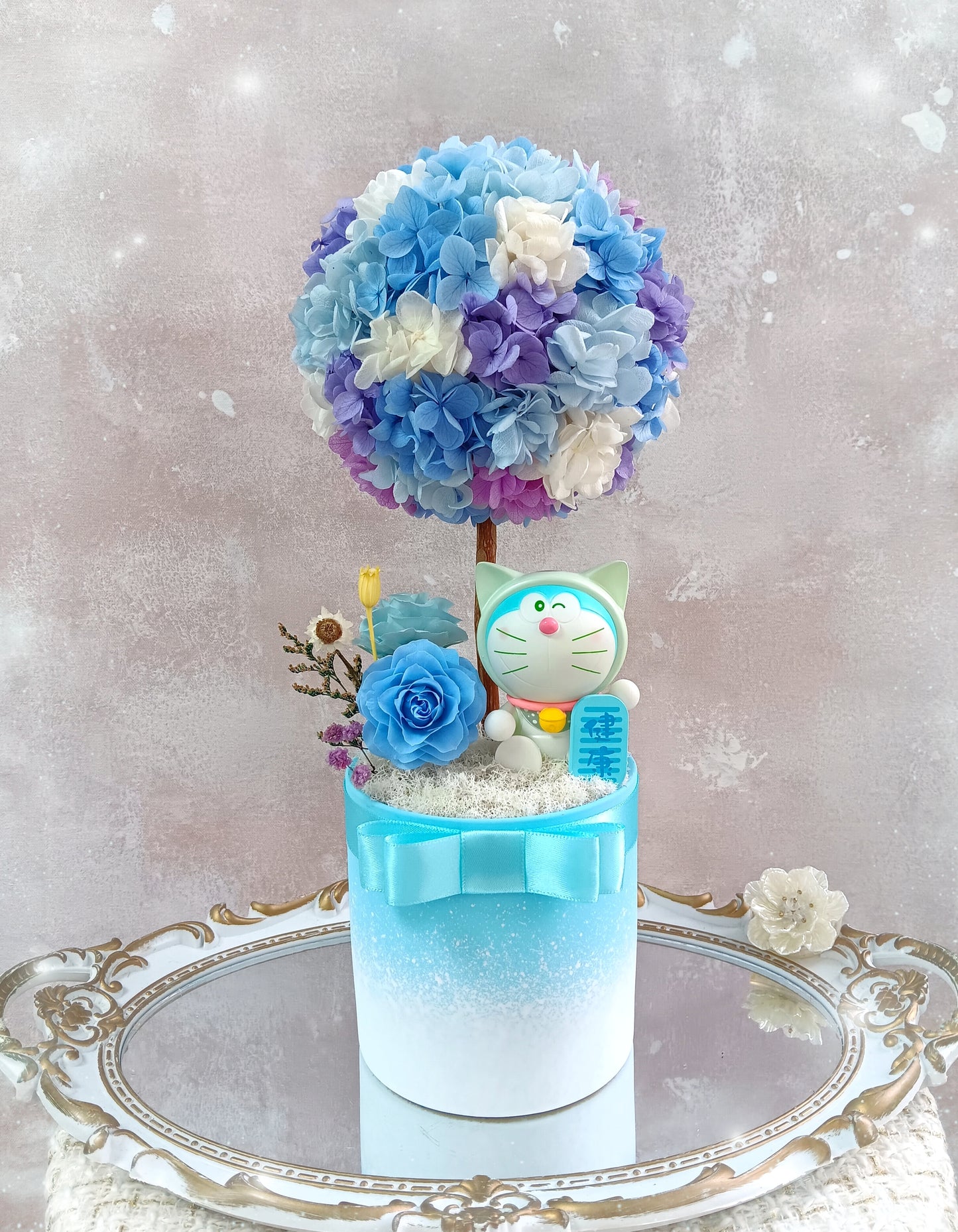 🌸(訂造)多啦A夢保鮮花繡球樹