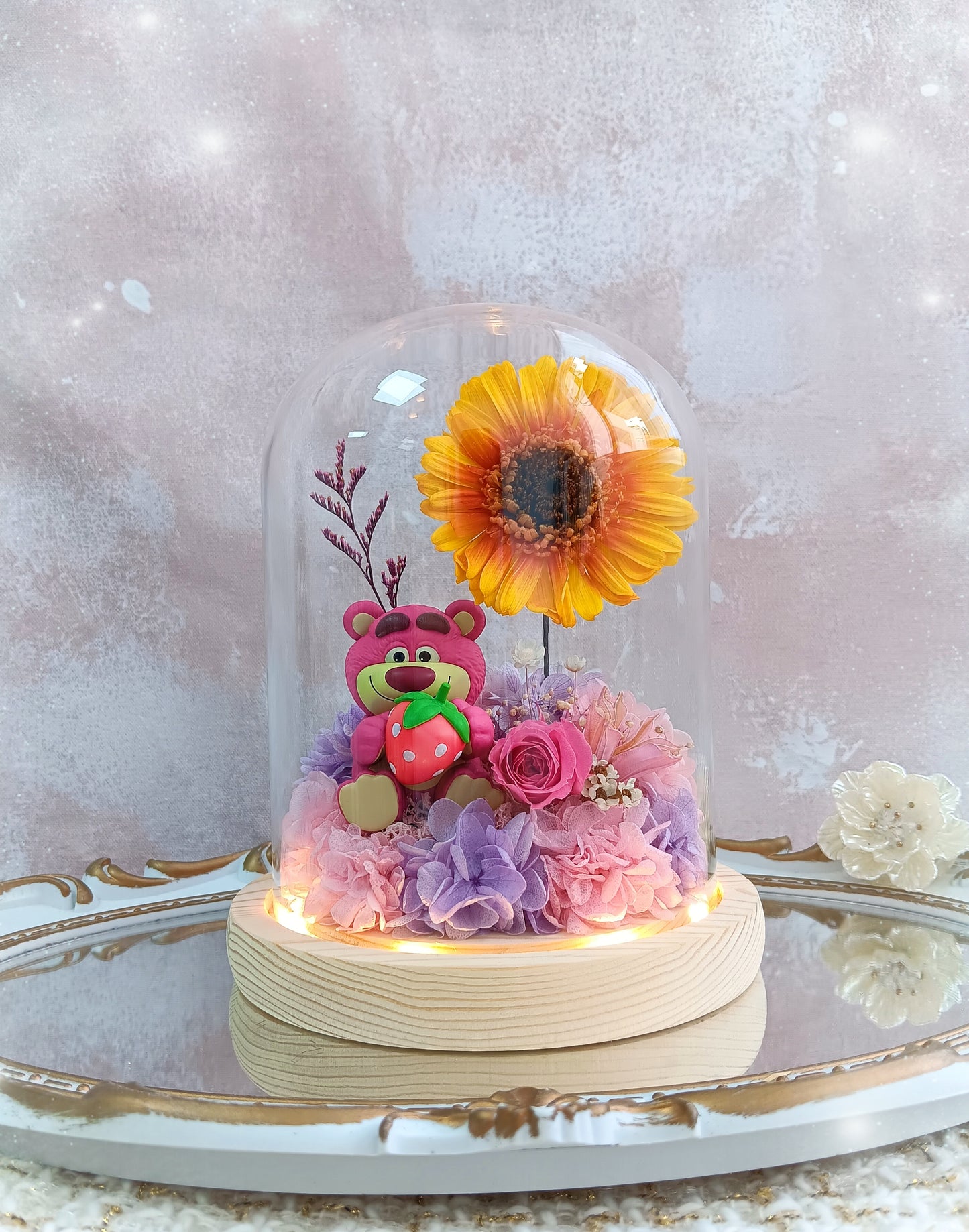 🌸(訂造)勞蘇保鮮花向日葵玻璃瓶