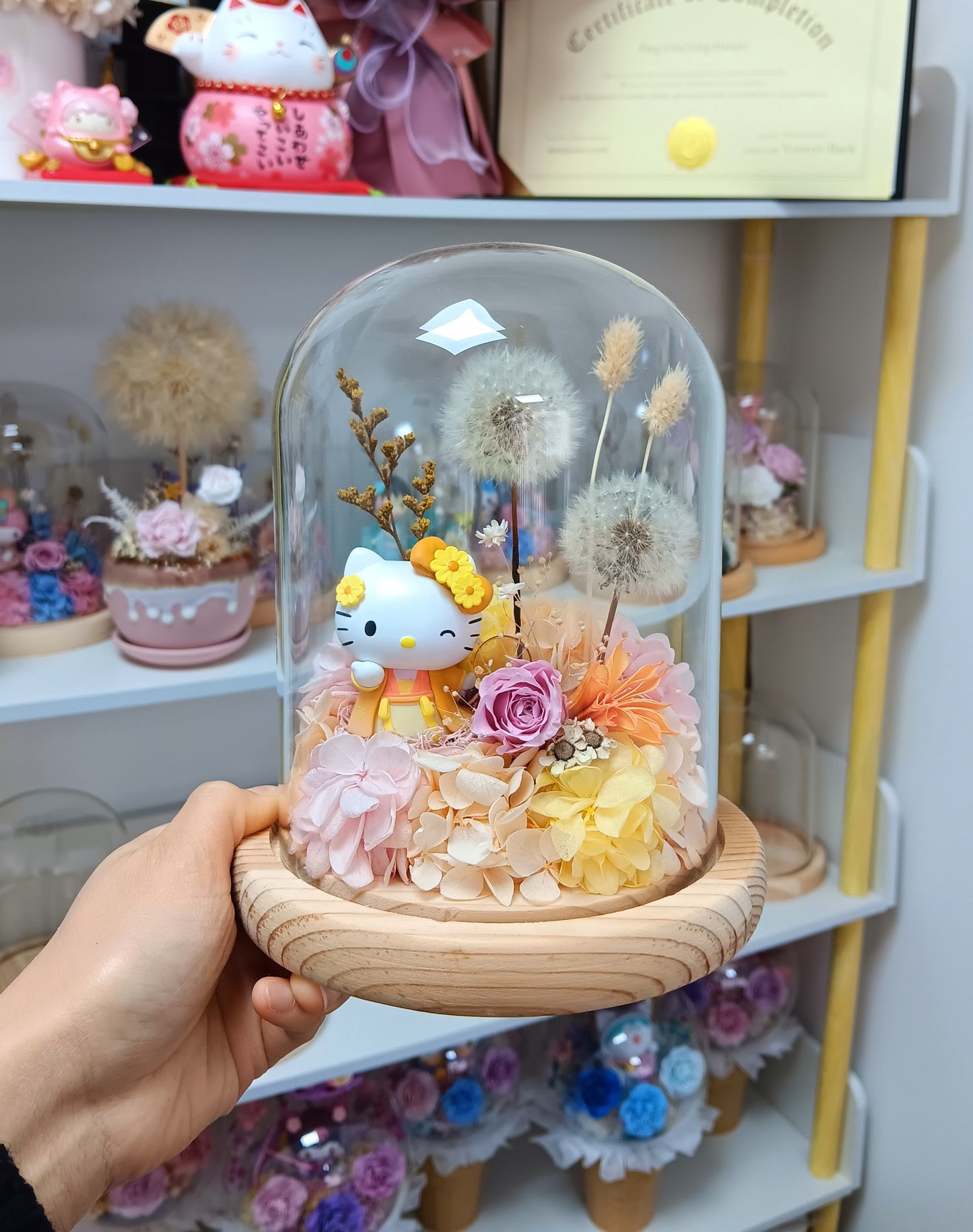 🌸(現貨)Hello Kitty保鮮花蒲公英玻璃瓶