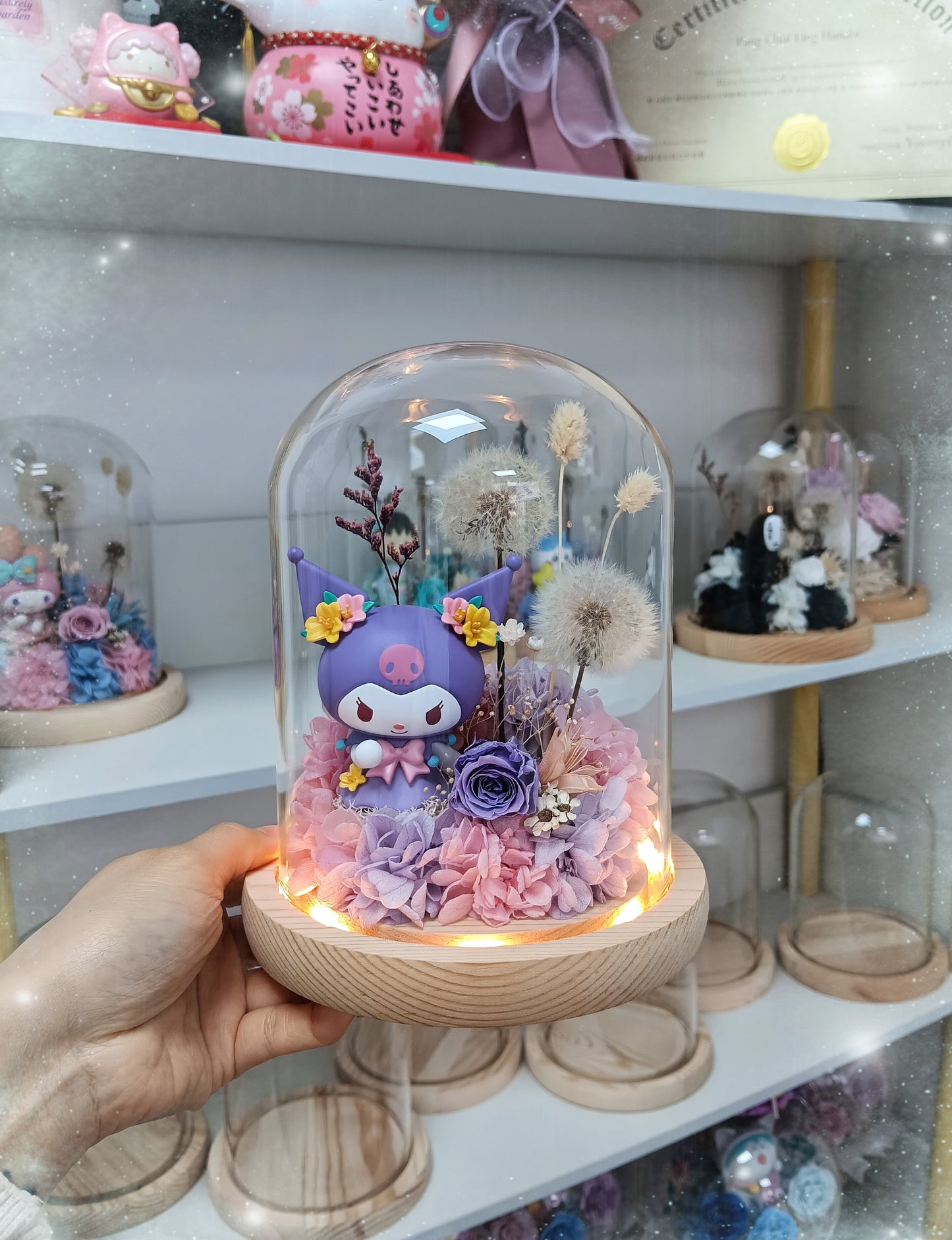 🌸(訂造)kuromi保鮮花蒲公英玻璃瓶