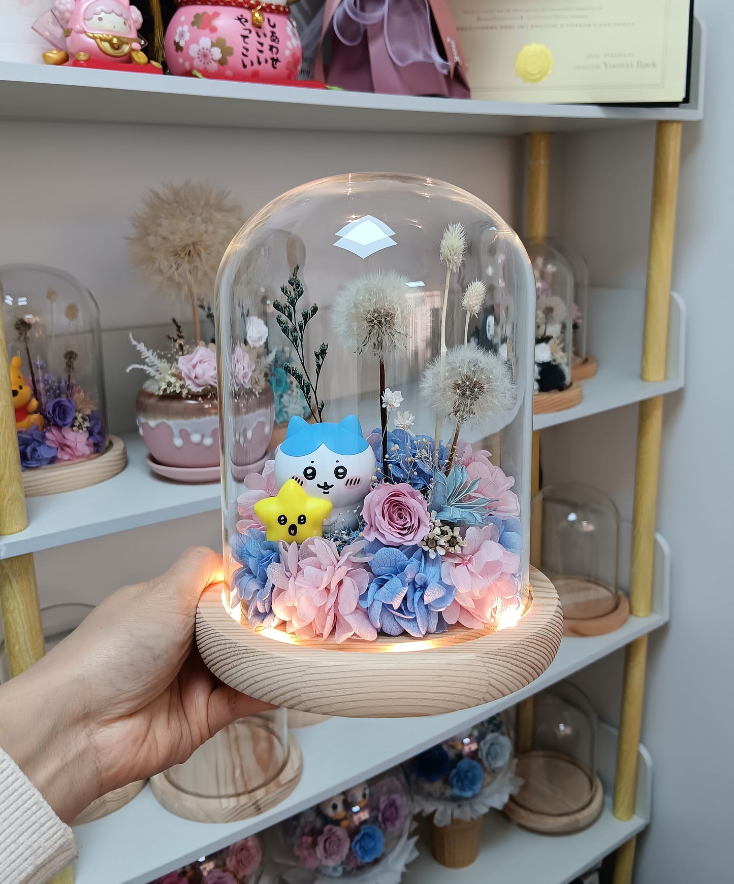 🌸(現貨)Chiikawa-小八 保鮮花蒲公英玻璃瓶