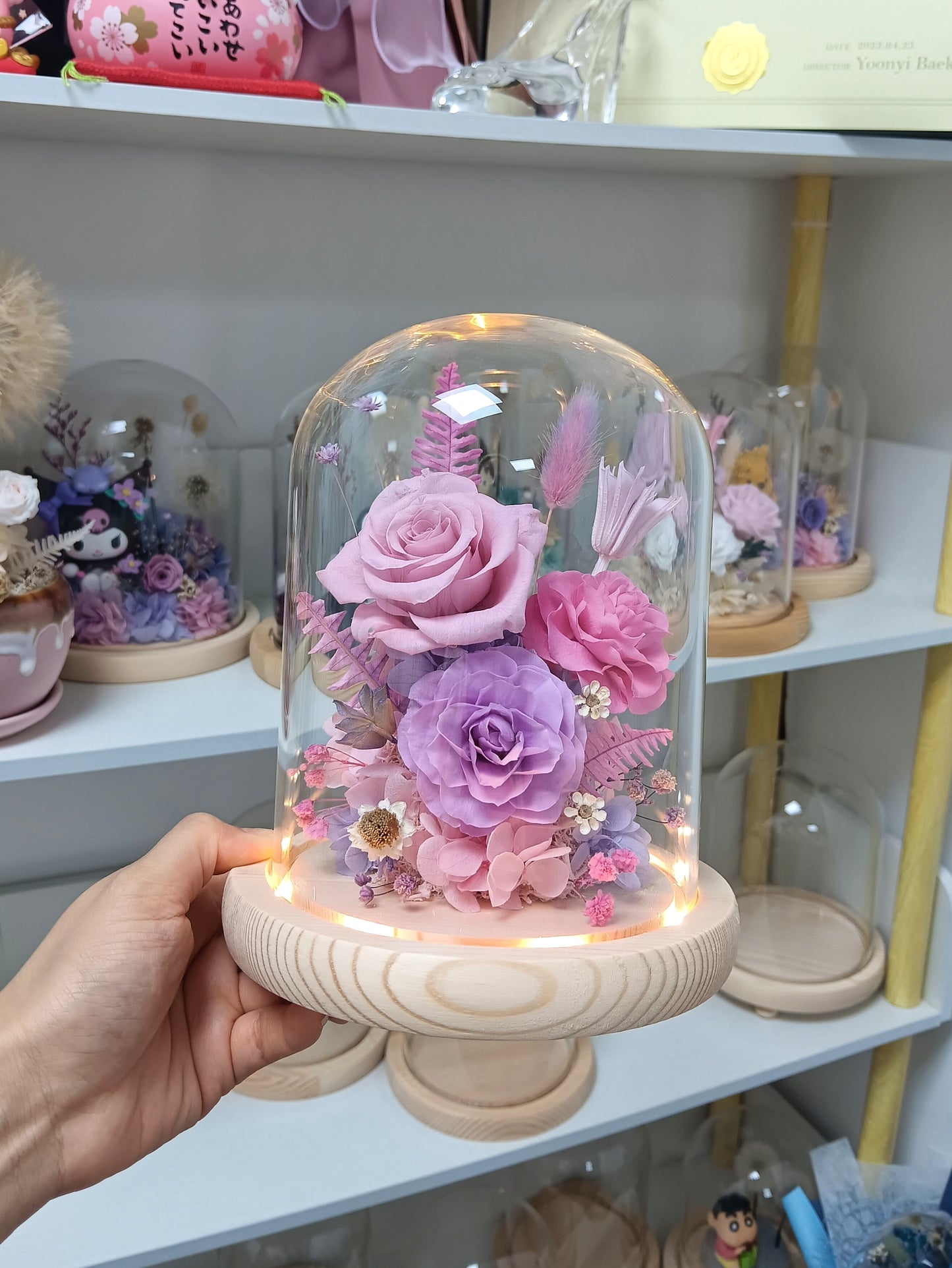 🌸(訂造)保鮮花玫瑰玻璃瓶