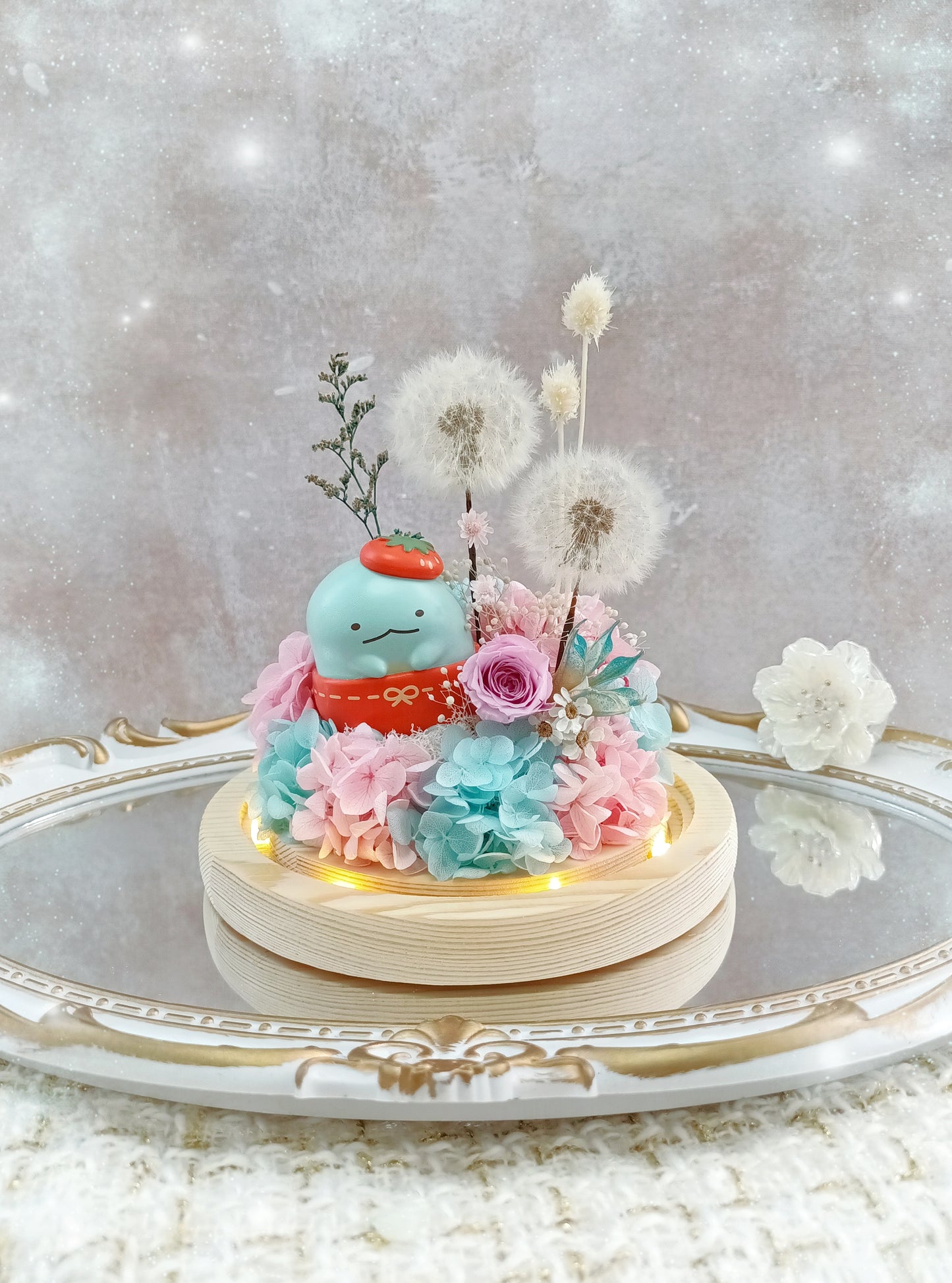 🌸(訂造)角落生物保鮮花蒲公英玻璃瓶