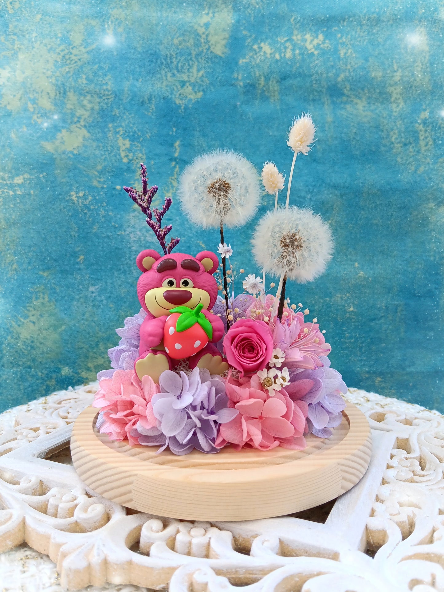 🌸(訂造)勞蘇保鮮花蒲公英玻璃瓶