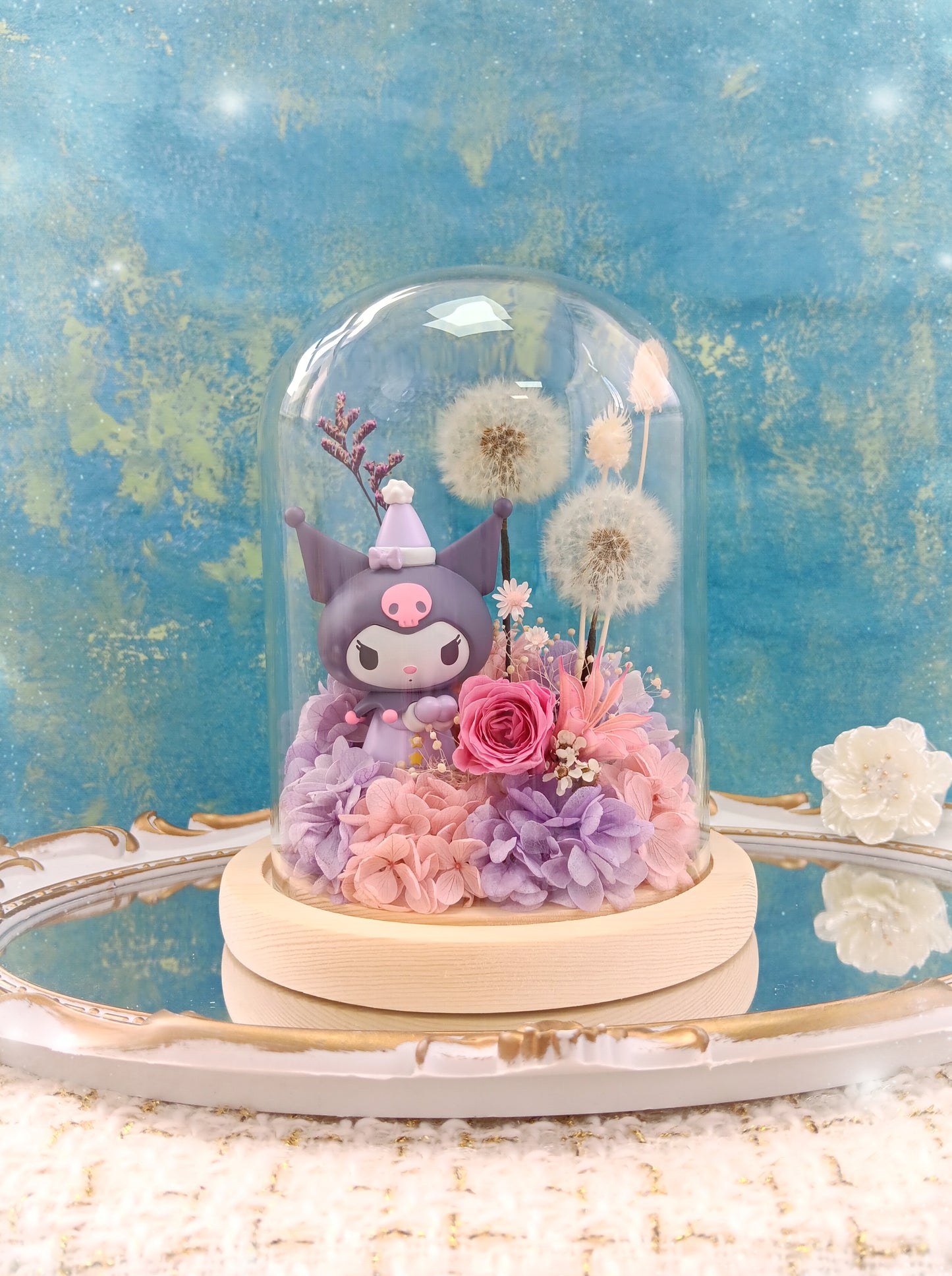 🌸(訂造)Kuromi保鮮花蒲公英玻璃瓶