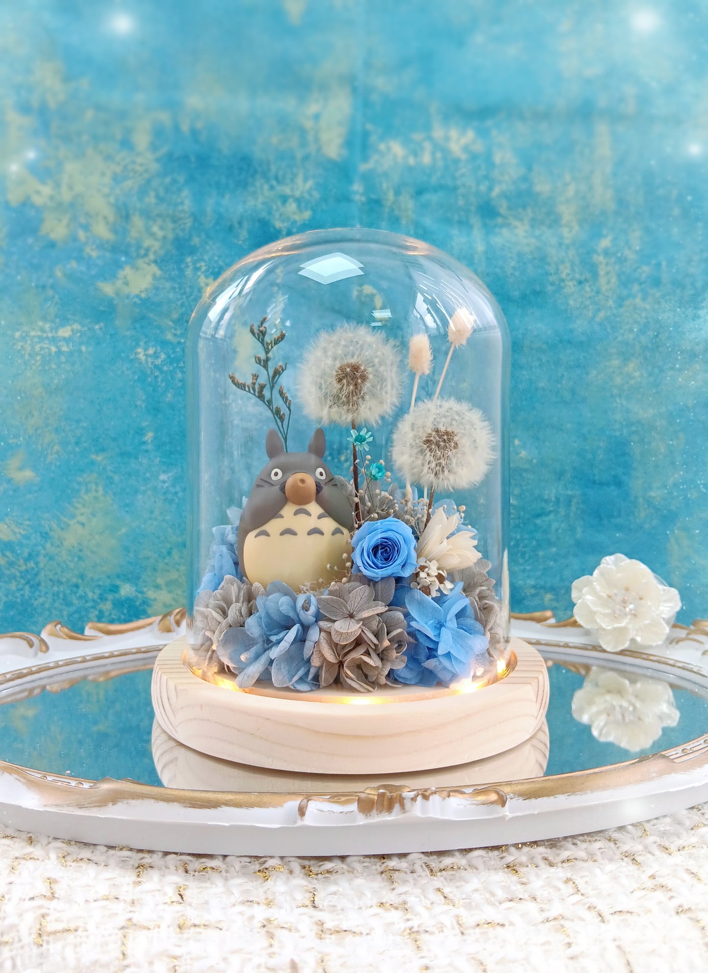 🌸(訂造)龍貓保鮮花蒲公英玻璃瓶