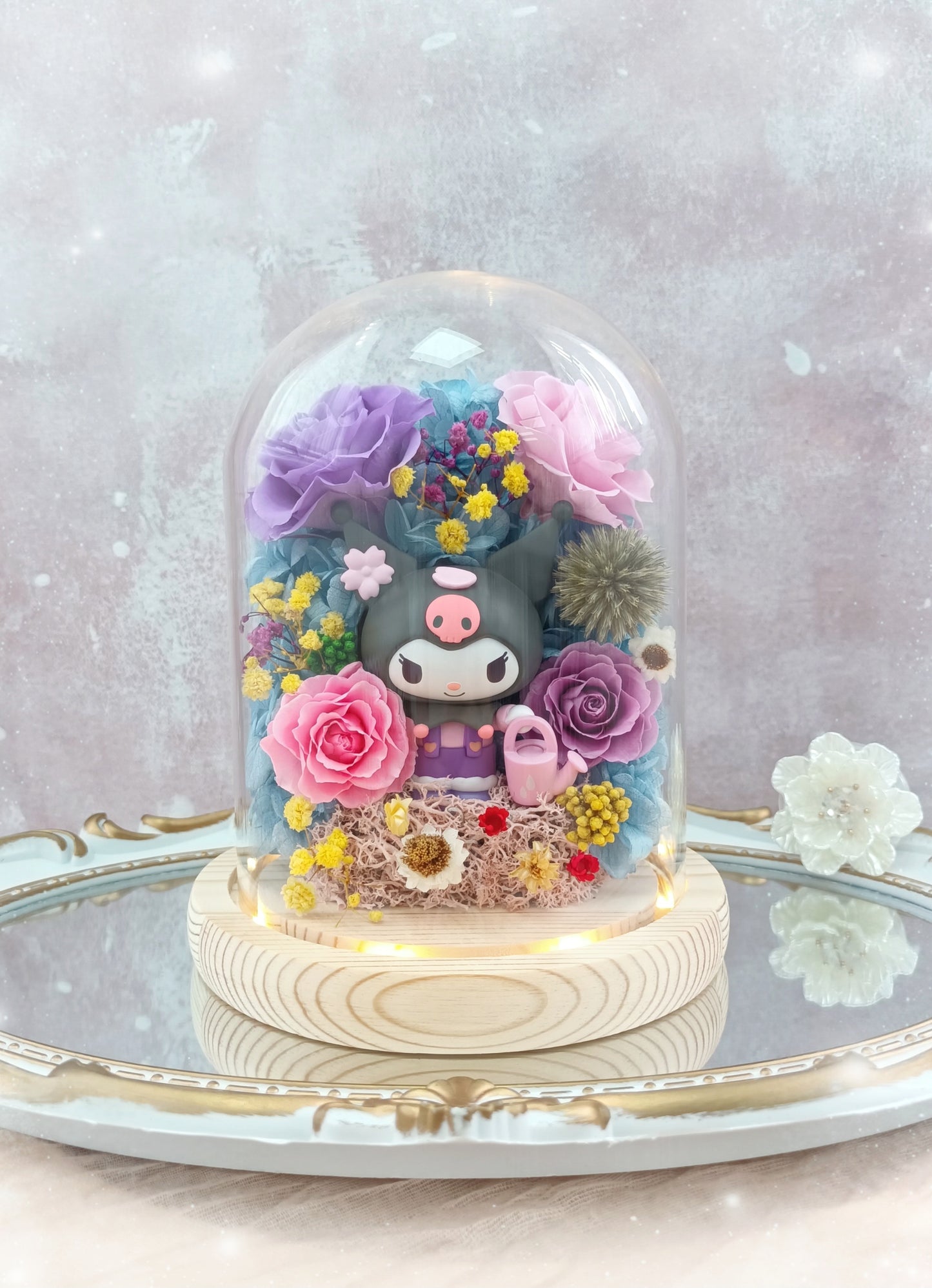 🌸(訂造)Kuromi保鮮花玻璃瓶