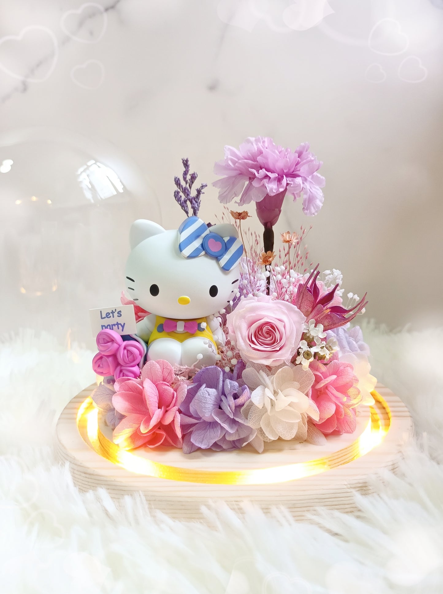 🌸(現貨)Hello Kitty保鮮花康乃馨玻璃瓶