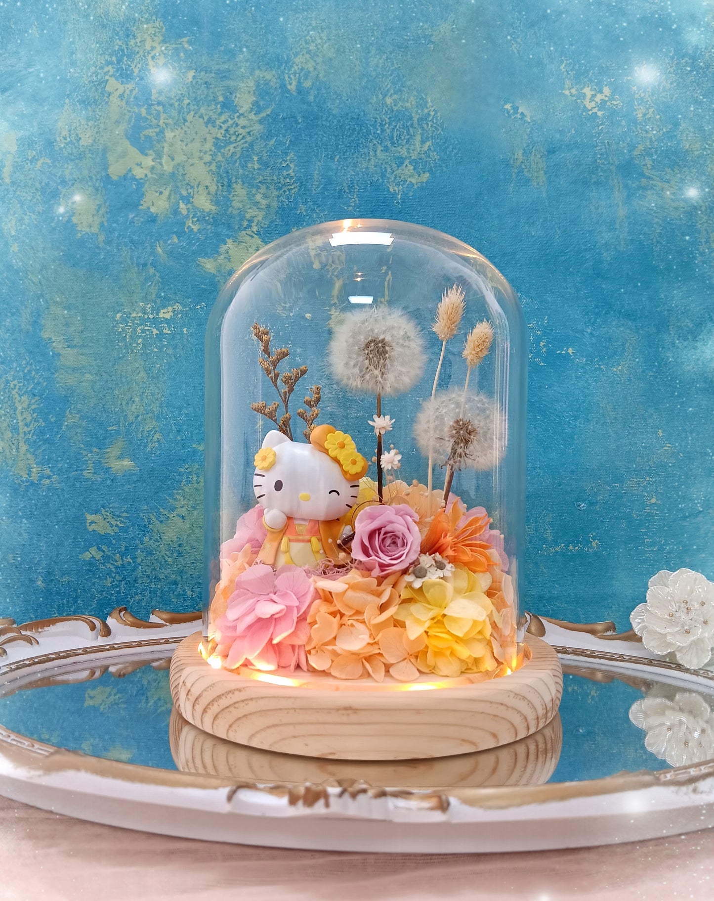 🌸(現貨)Hello Kitty保鮮花蒲公英玻璃瓶