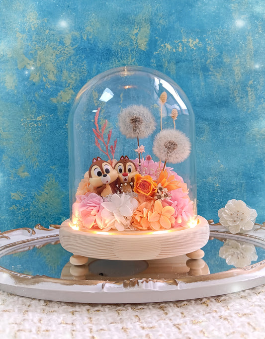 🌸(訂造)Chip n dale保鮮花蒲公英玻璃瓶