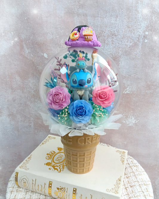 🌸(訂造)吏迪仔保鮮花波波球雪糕杯