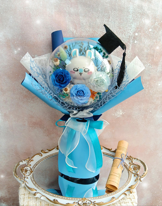 🌸(訂造)Chiikawa-飛鼠 保鮮花波波球花束