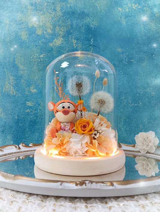 🌸(訂造)跳跳虎保鮮花蒲公英玻璃瓶