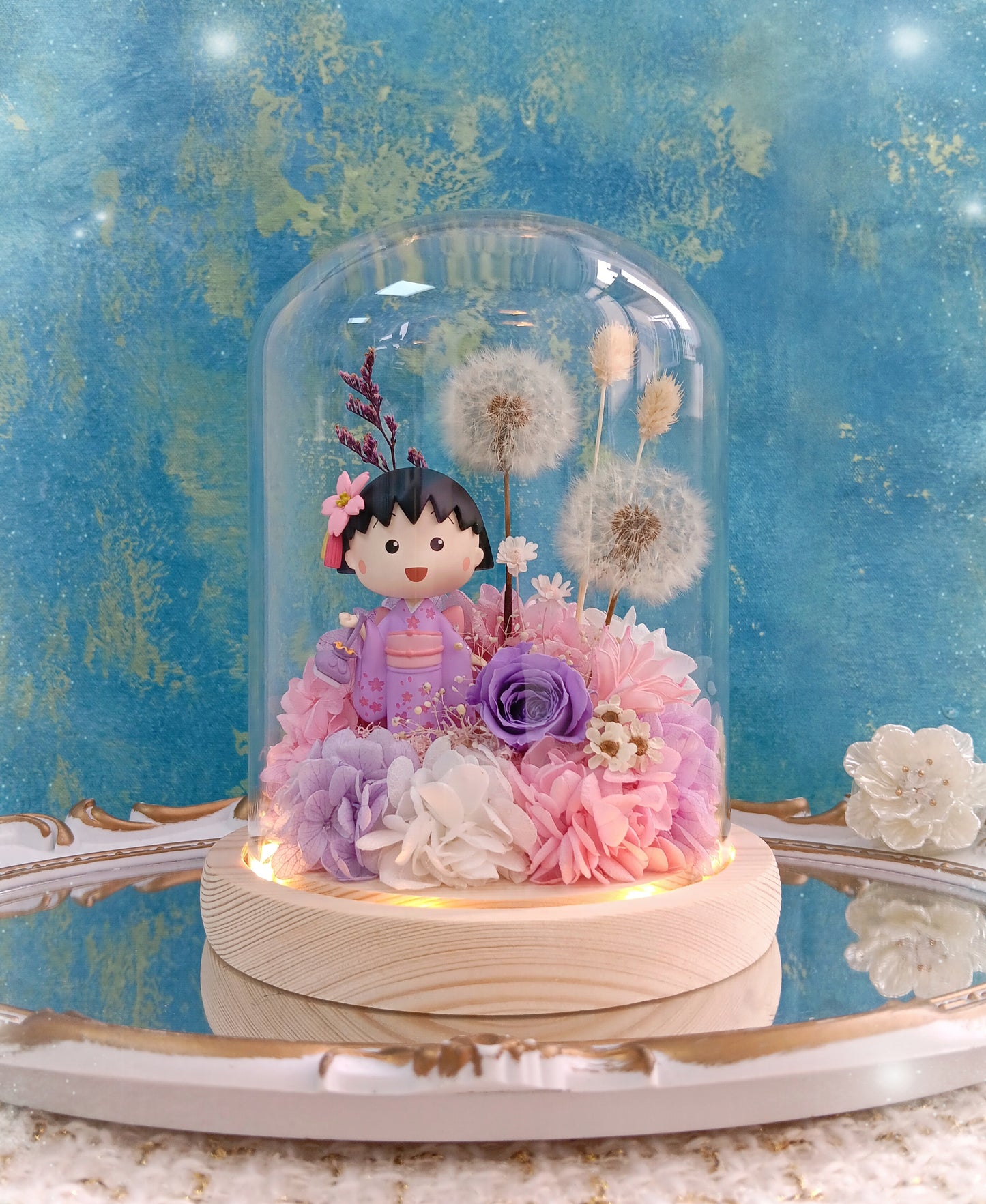 🌸(現貨)小丸子保鮮花蒲公英玻璃瓶