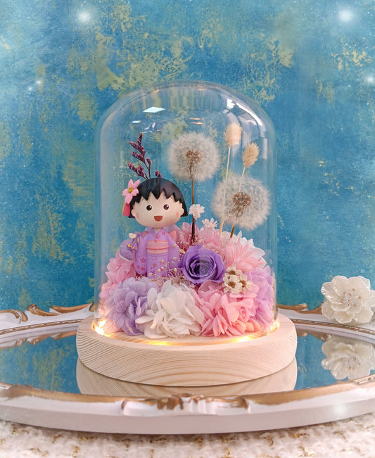 🌸(現貨)小丸子保鮮花蒲公英玻璃瓶