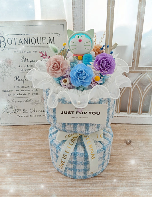 🌸(訂造)多啦A夢保鮮花小香風花束