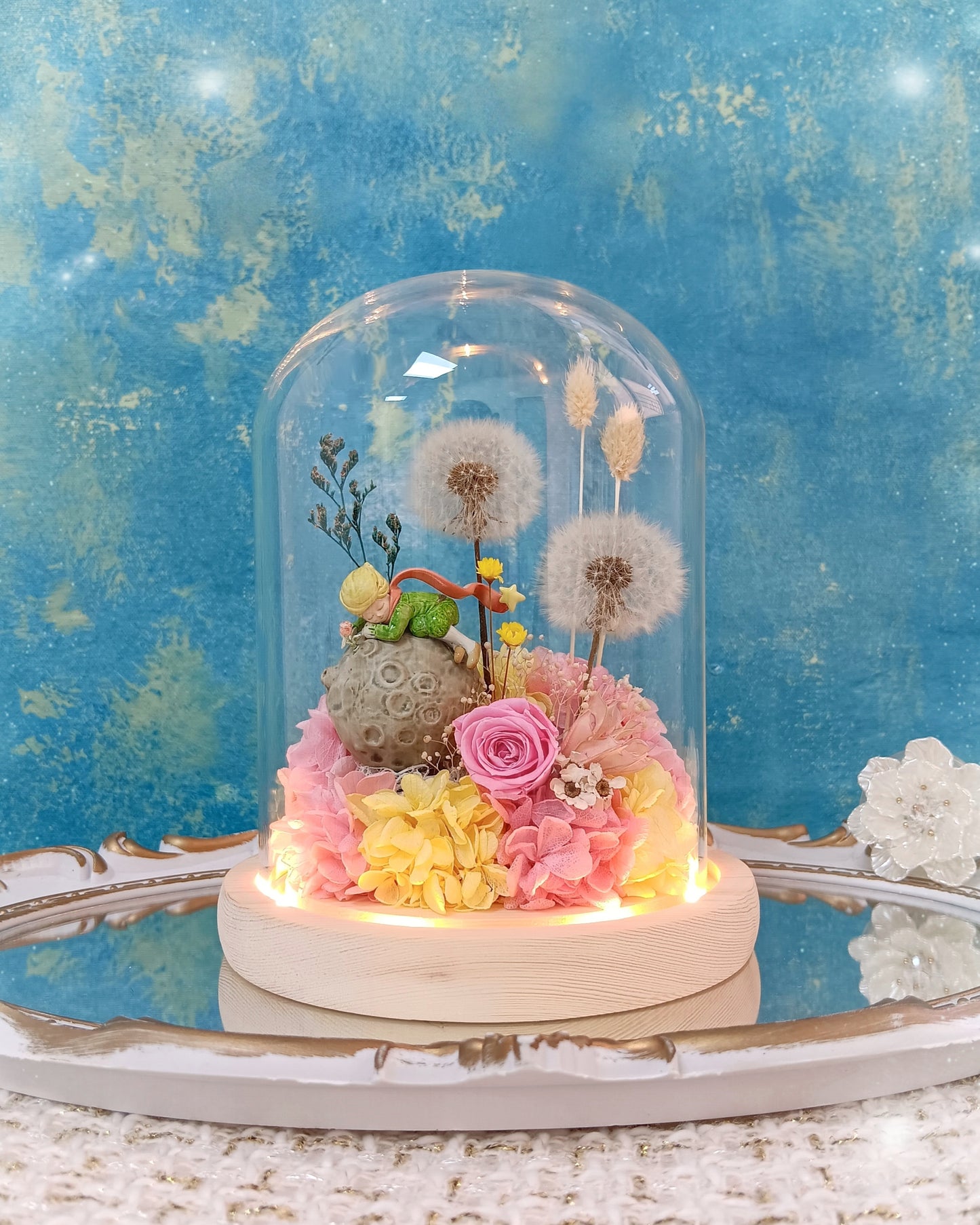 🌸(現貨)小王子保鮮花蒲公英玻璃瓶