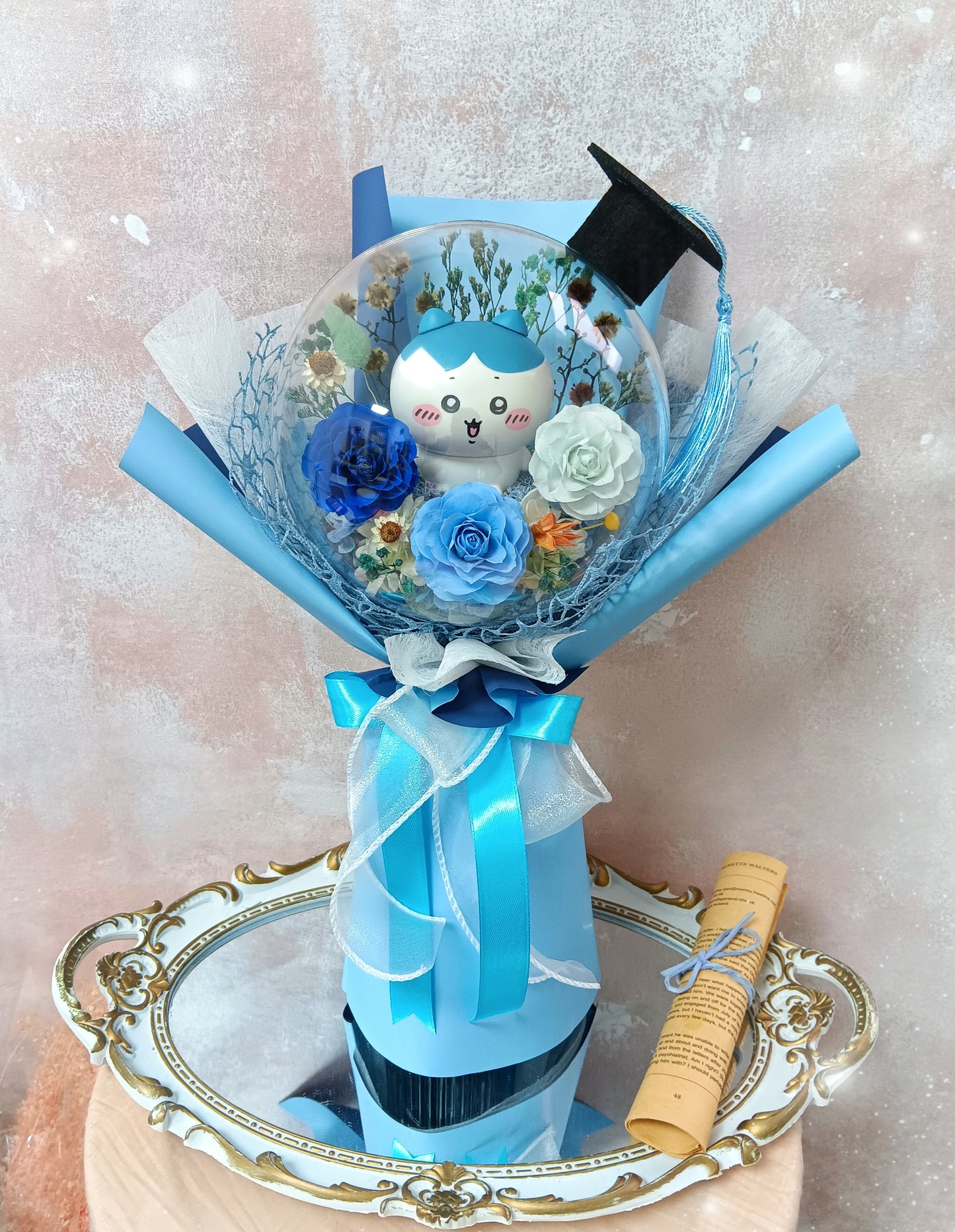 🌸(訂造)Chiikawa-小八保鮮花波波球花束