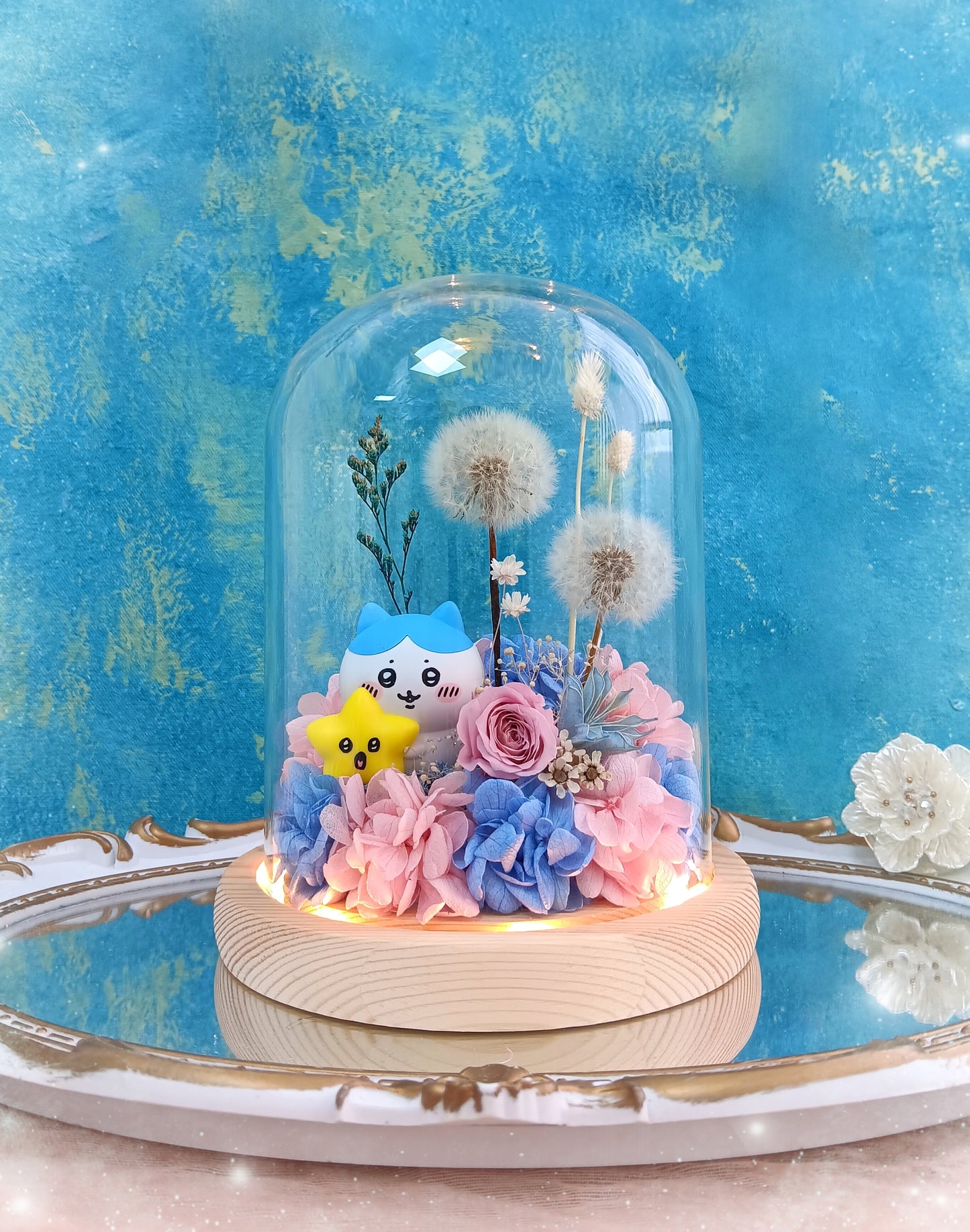 🌸(現貨)Chiikawa-小八 保鮮花蒲公英玻璃瓶