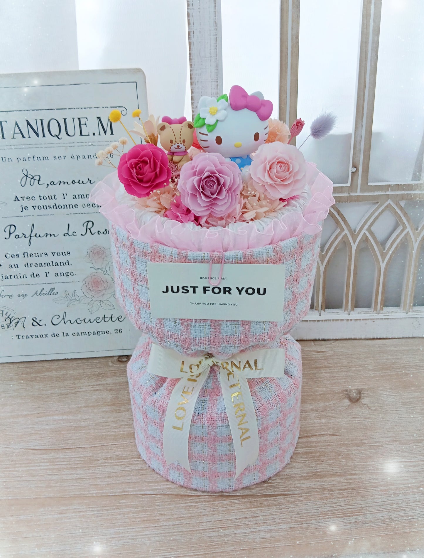 🌸(訂造)Hello Kitty保鮮花小香風花束