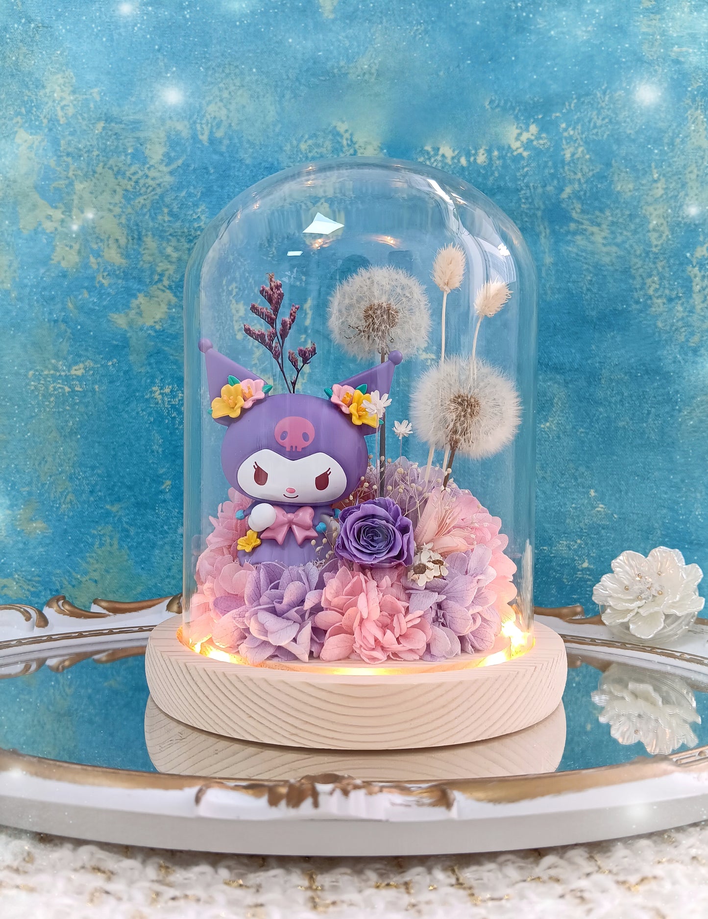 🌸(訂造)kuromi保鮮花蒲公英玻璃瓶