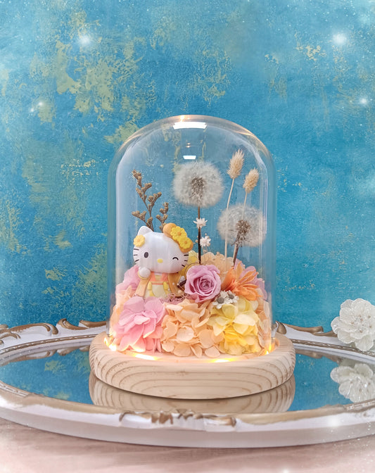 🌸(現貨)Hello Kitty保鮮花蒲公英玻璃瓶