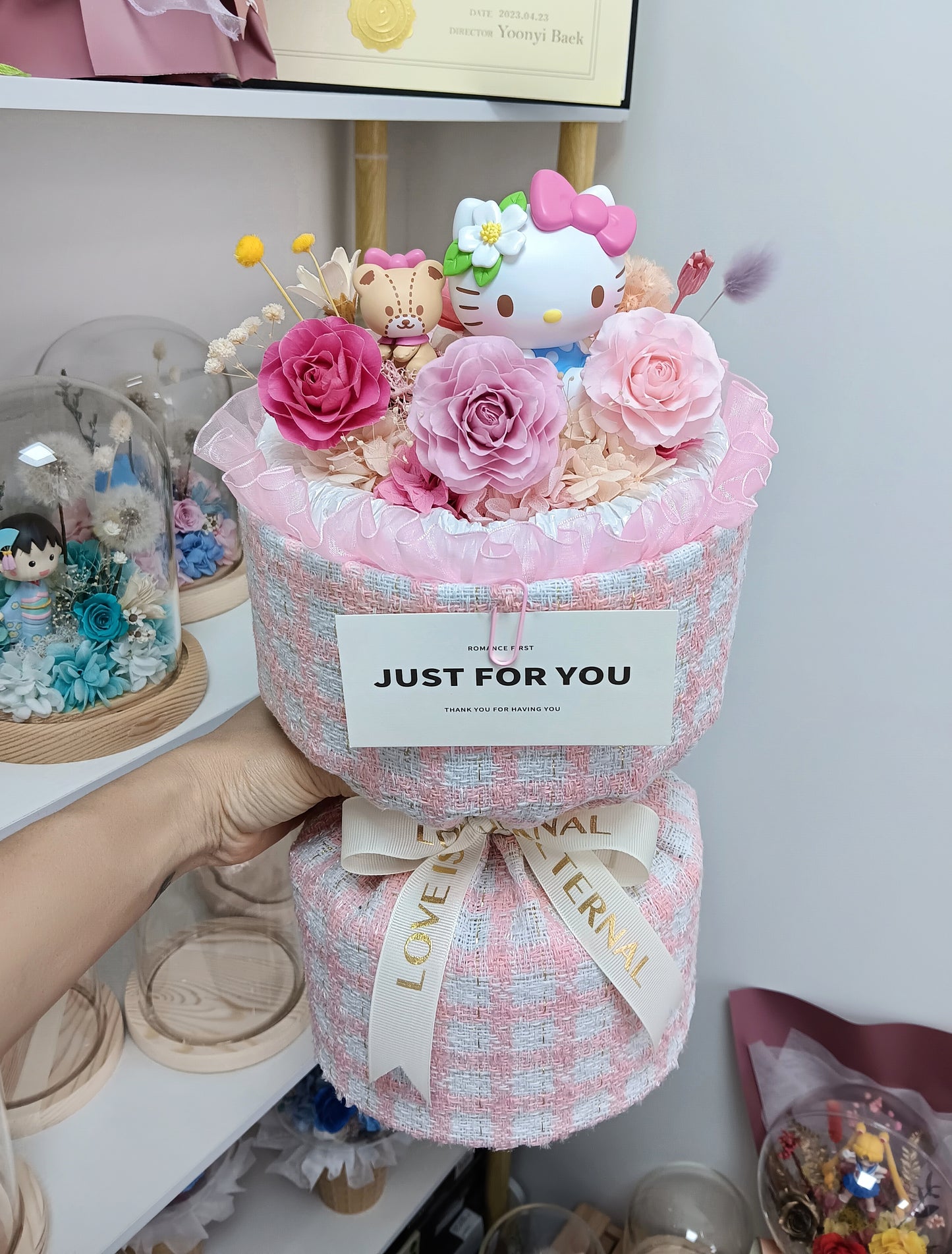 🌸(訂造)Hello Kitty保鮮花小香風花束