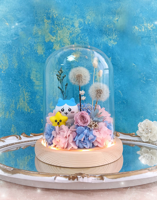 🌸(現貨)Chiikawa-小八 保鮮花蒲公英玻璃瓶