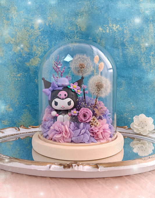 🌸(現貨)kuromi保鮮花蒲公英玻璃瓶