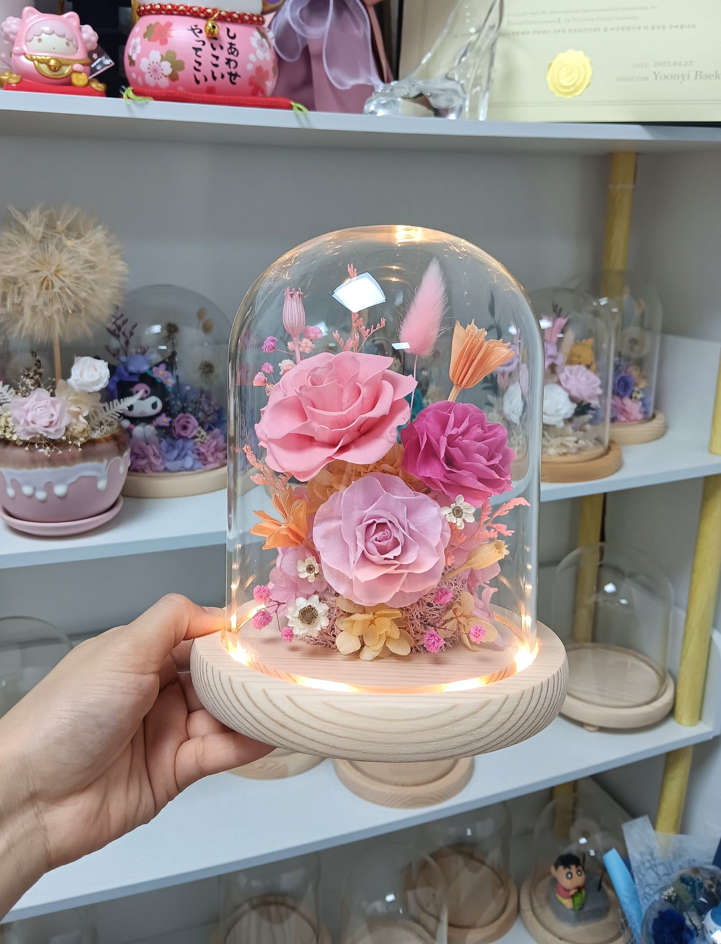 🌸(訂造)保鮮花玫瑰玻璃瓶