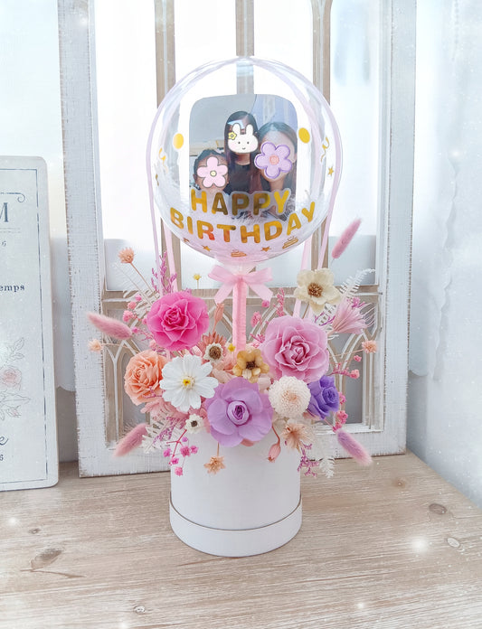 🌸(訂造)保鮮花熱氣球花筒