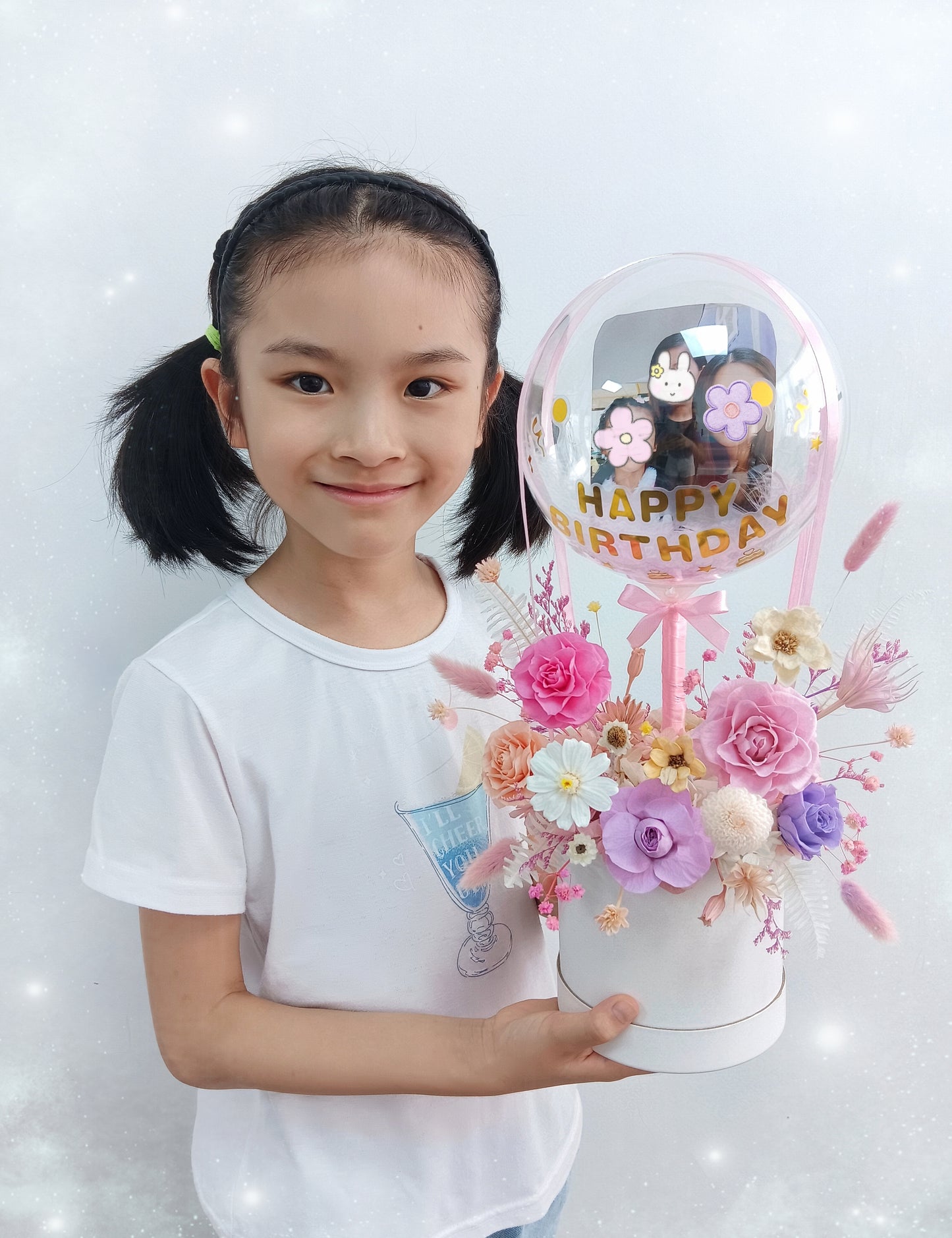 🌸(訂造)保鮮花熱氣球花筒