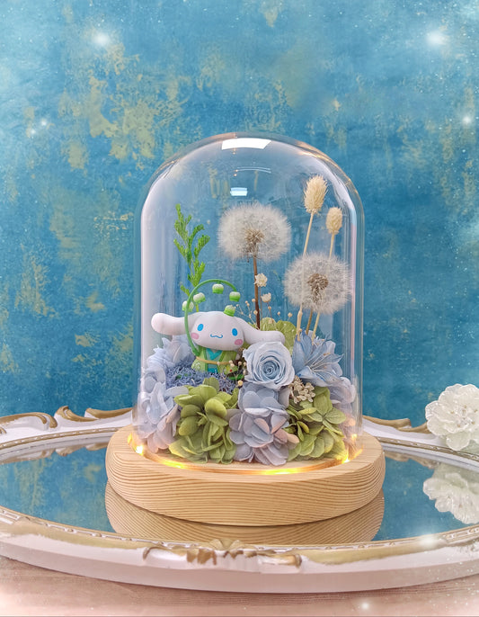 🌸(訂造)玉桂狗保鮮花蒲公英玻璃瓶